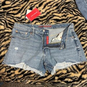 Lucky Brand Light Wash Frayed Denim Cutoff Shorts - Size 10 / 30